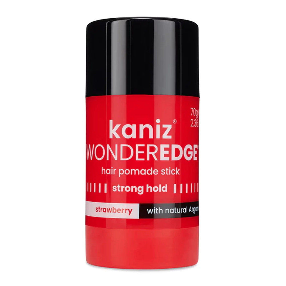Kaniz Wonder Edge Strong Hold Hair Pomade Stick with Argan Oil, Strawberry, 2.36 Oz